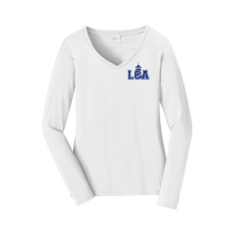 Ladies Long Sleeve Fan Favorite V-Neck Tee