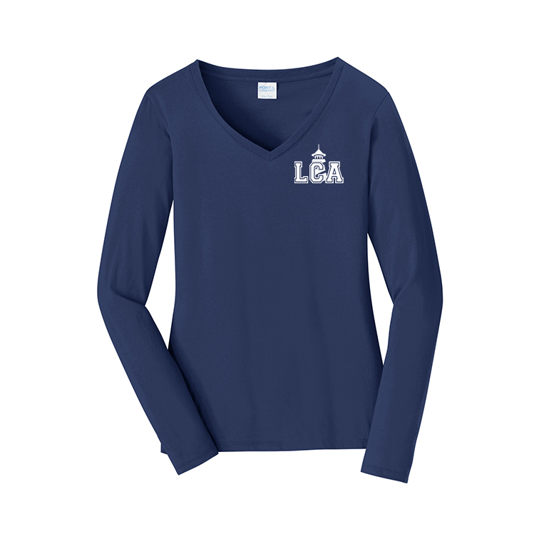 Ladies Long Sleeve Fan Favorite V-Neck Tee