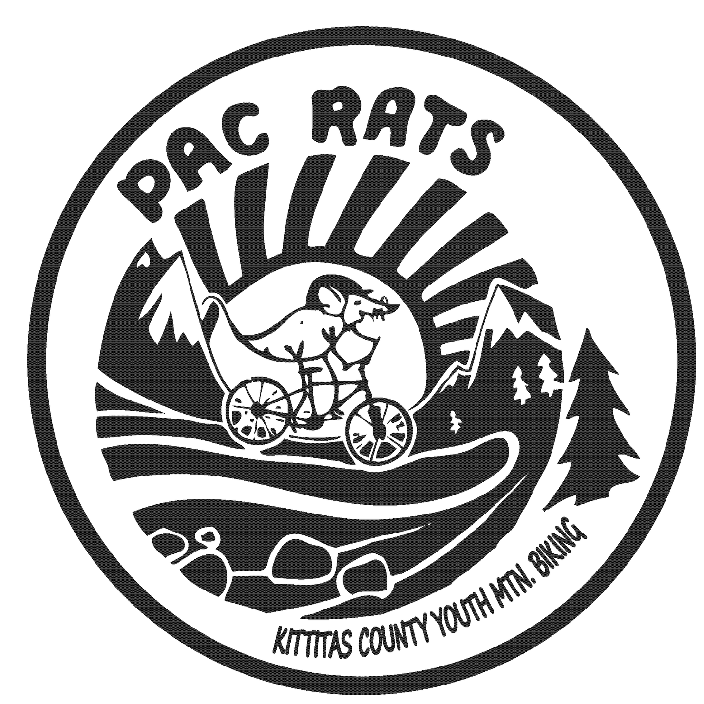 Pac Rats Car Decal - 4 Inch